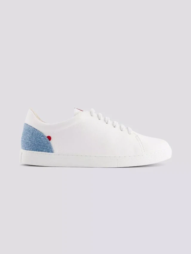1083 - SNEAKERS 912 cuir blanc délavé clair Unisexe