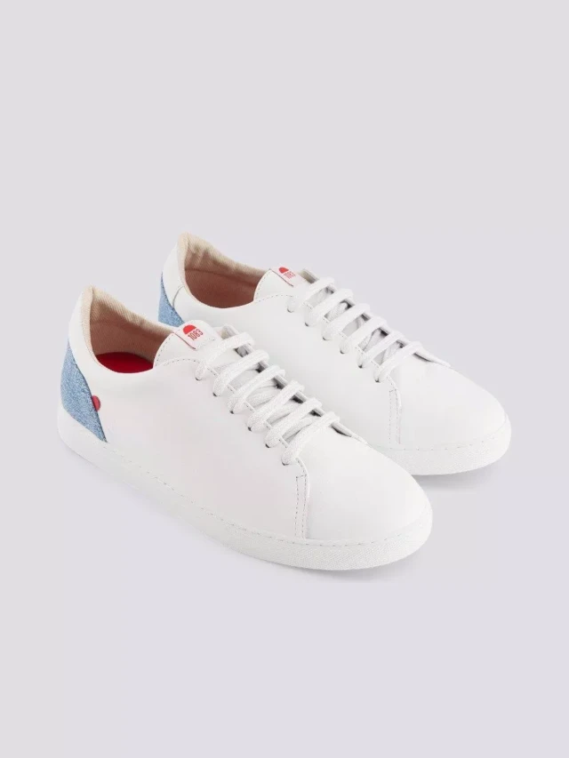 1083 - SNEAKERS 912 cuir blanc délavé clair Unisexe