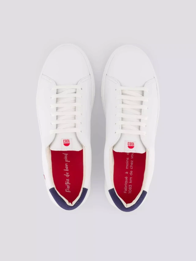 1083 - SNEAKERS 912 cuir denim bleu Unisexe