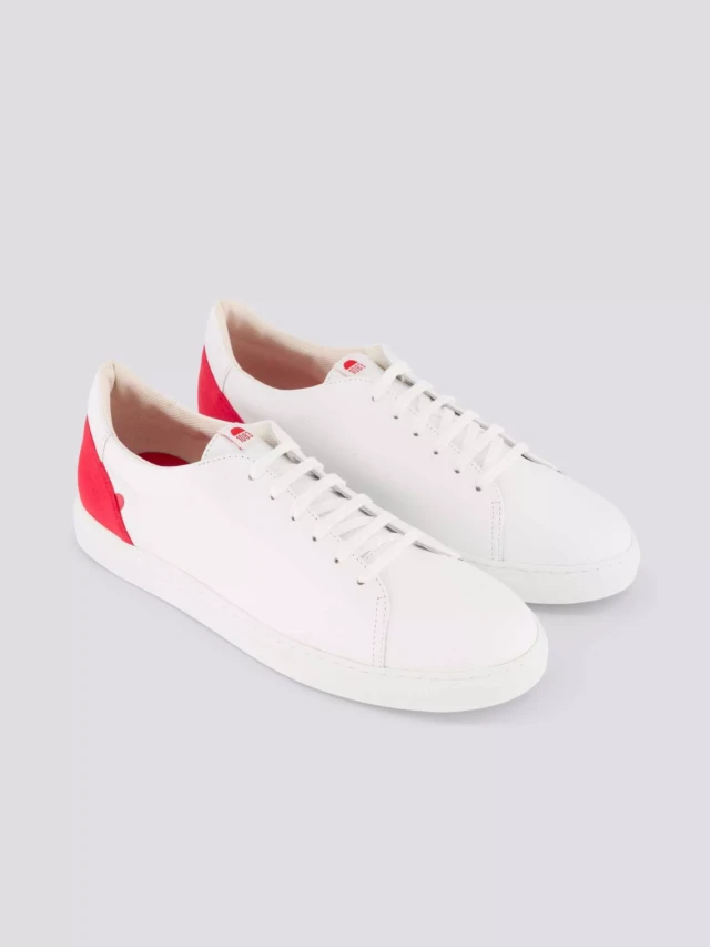1083 - SNEAKERS 912 cuir rouge Unisexe