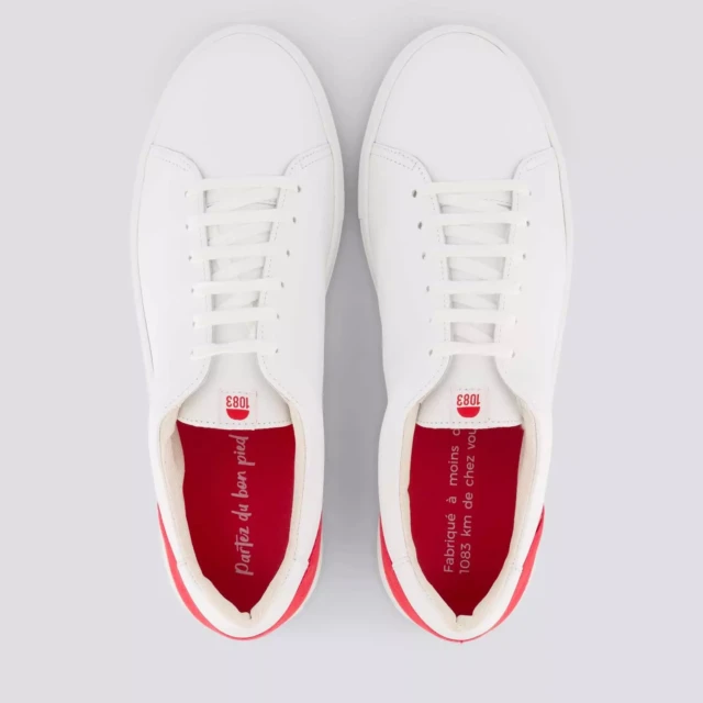 1083 - SNEAKERS 912 cuir rouge Unisexe