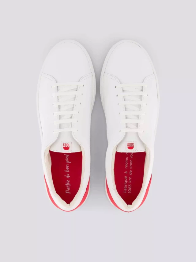 1083 - SNEAKERS 912 cuir rouge Unisexe