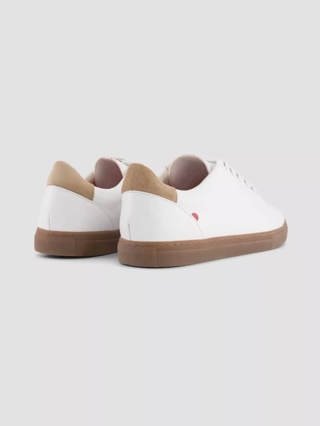 1083 - SNEAKERS 912 cuir blanc naturel Unisexe