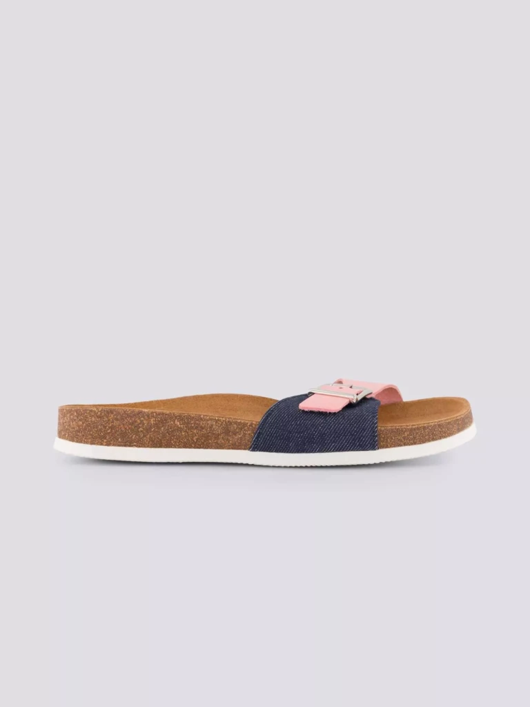 1083 - CLAQUETTE ROSE 922 coton bio cuir rose Unisexe