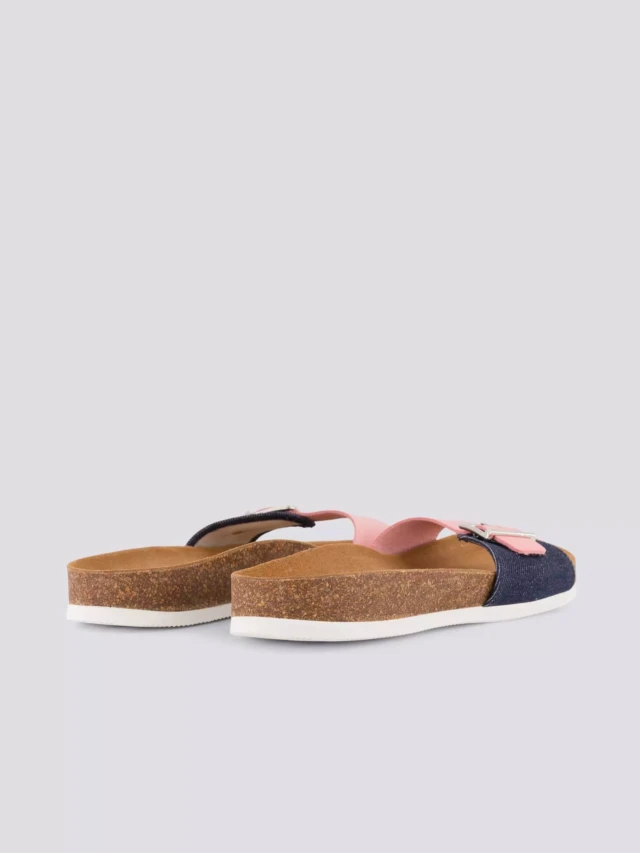 1083 - CLAQUETTE ROSE 922 coton bio cuir rose Unisexe