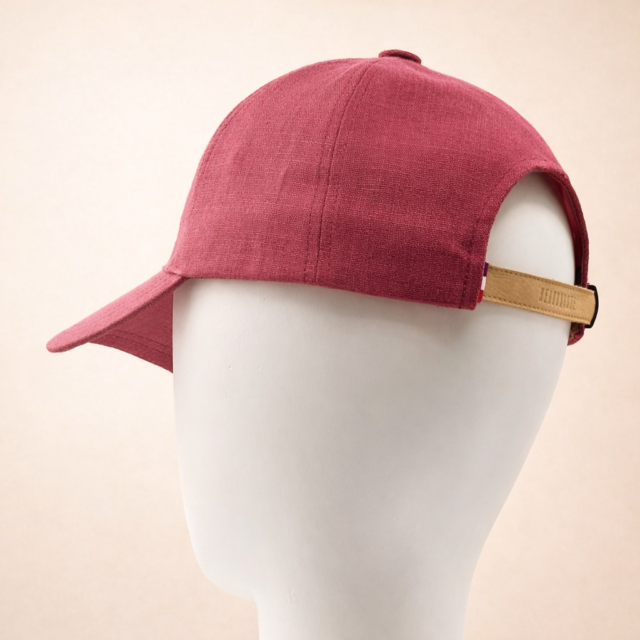 Headoniste - Casquette Lino framboise