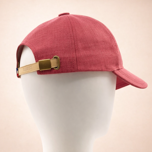Headoniste - Casquette Lino framboise