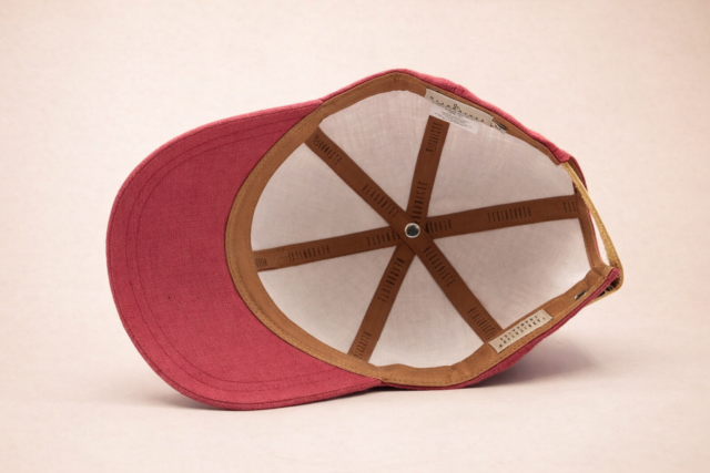 Headoniste - Casquette Lino framboise