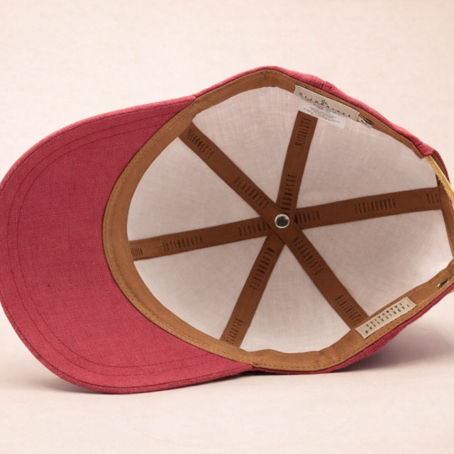 Headoniste - Casquette Lino framboise