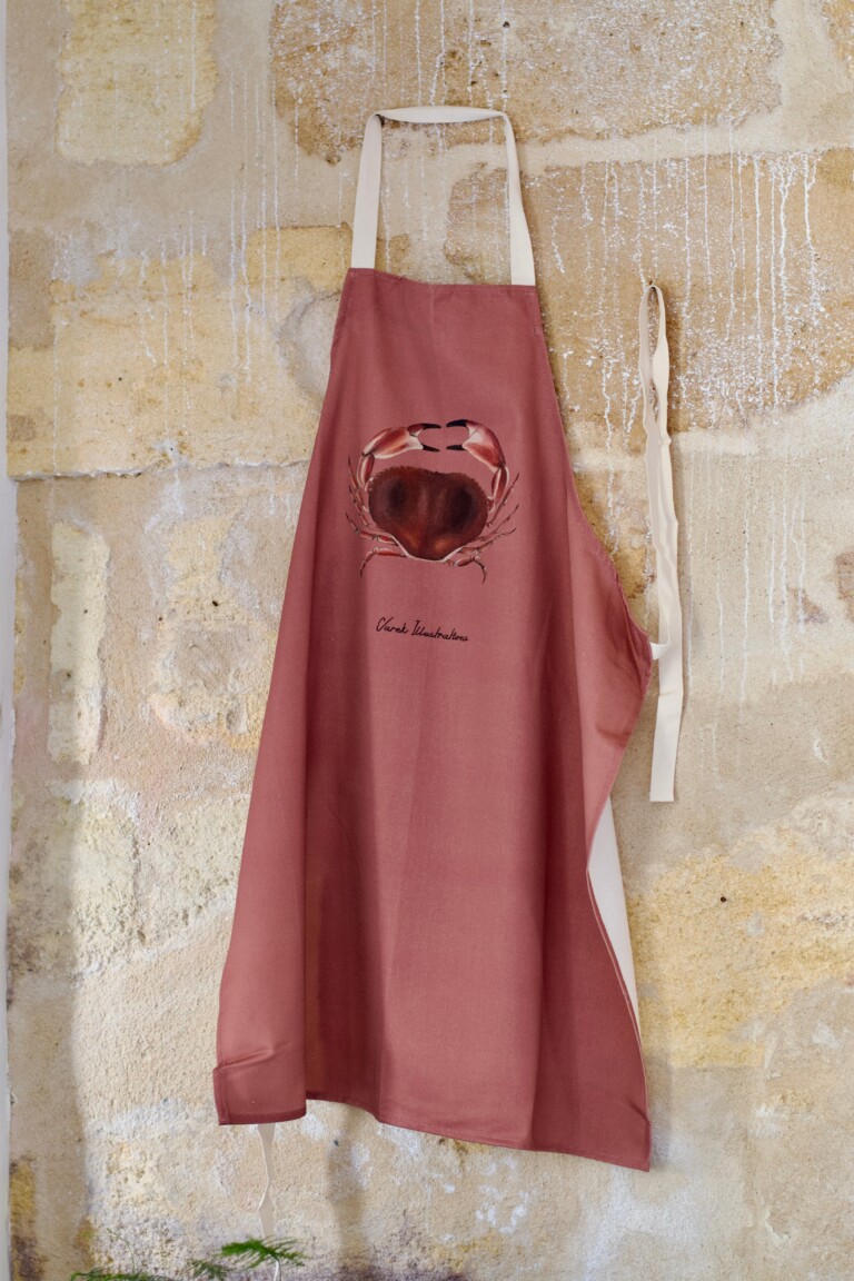 varek.illustrations - Tablier Rouge brique 100% coton : Le Tourteau