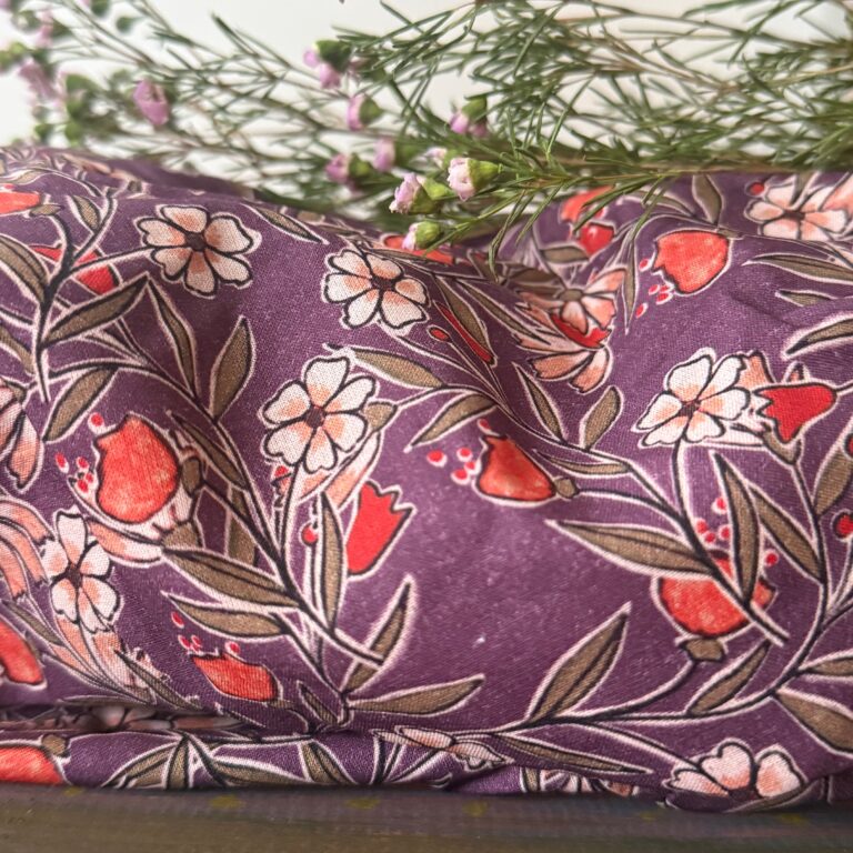 Quintessence - Ceinture Anita Fleurs d'aubergine