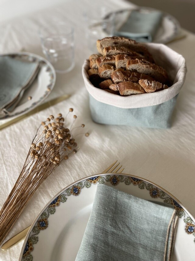 Laurence Carroy - Panière à pain en lin lavé