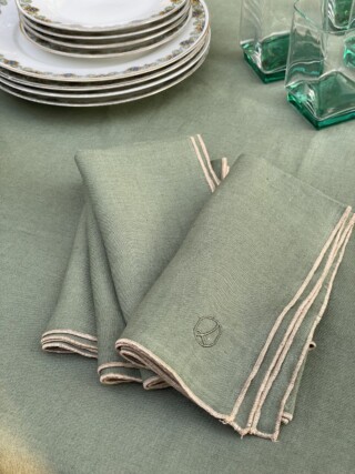 Laurence Carroy - Serviette de table en lin lavé-nouveaux coloris