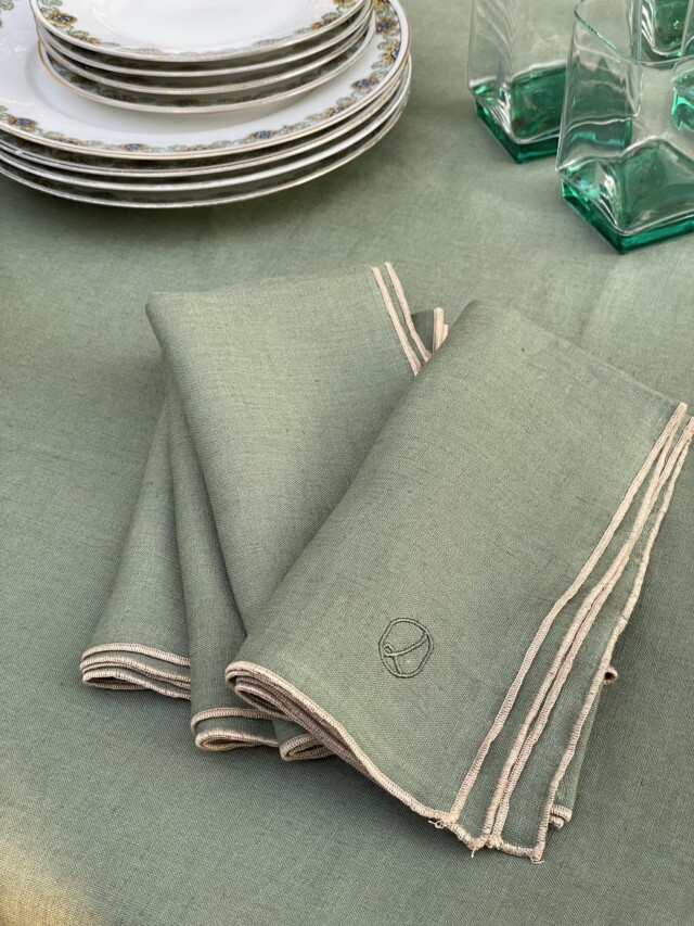 Laurence Carroy - Serviette de table en lin lavé-nouveaux coloris