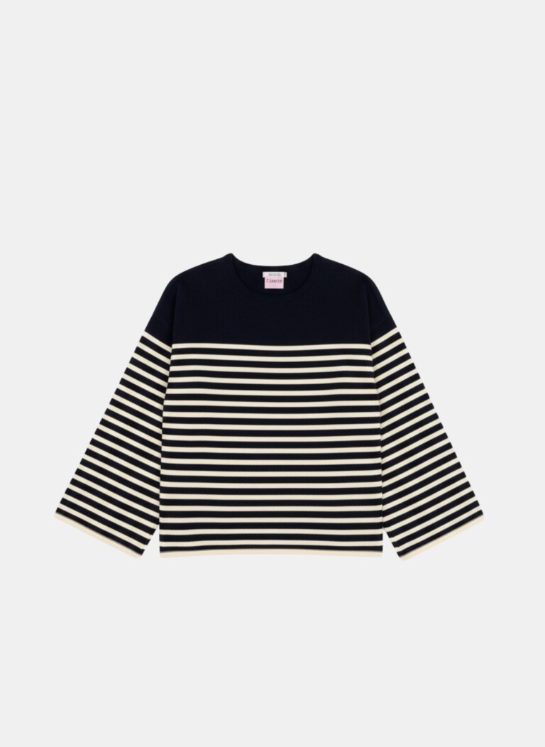 Tricots Jean Marc - Lori manches longues - Marine / Naturel – M
