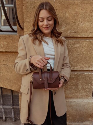 Maison Rottier - Sac en Cuir Chocolat  Suzanne