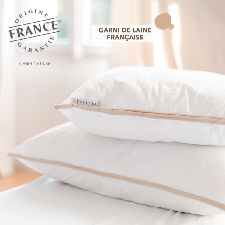 Loulenn - Malo - Oreiller naturel en laine française