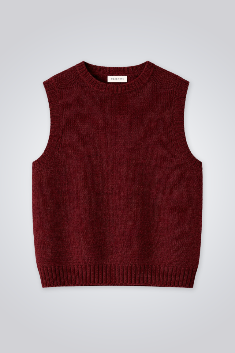 Cézembre - Pull sans manches en alpaga - ROMY - Prune / XL