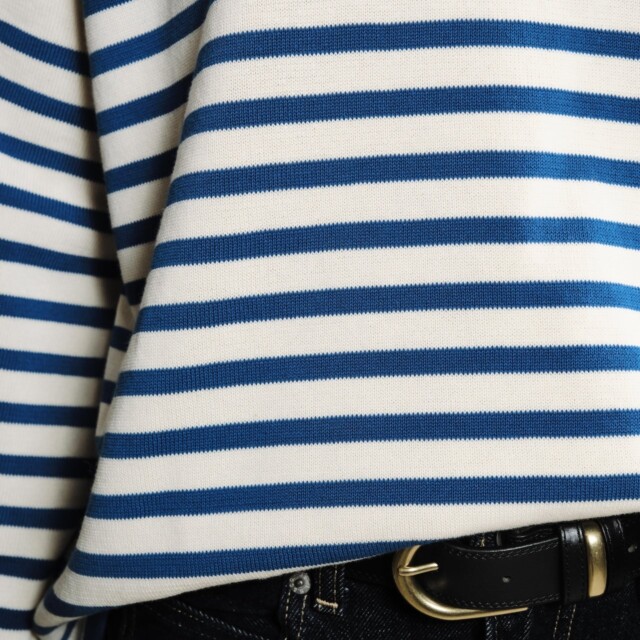 Tricots Jean Marc - Lori manches longues - Naturel / Bleu roi