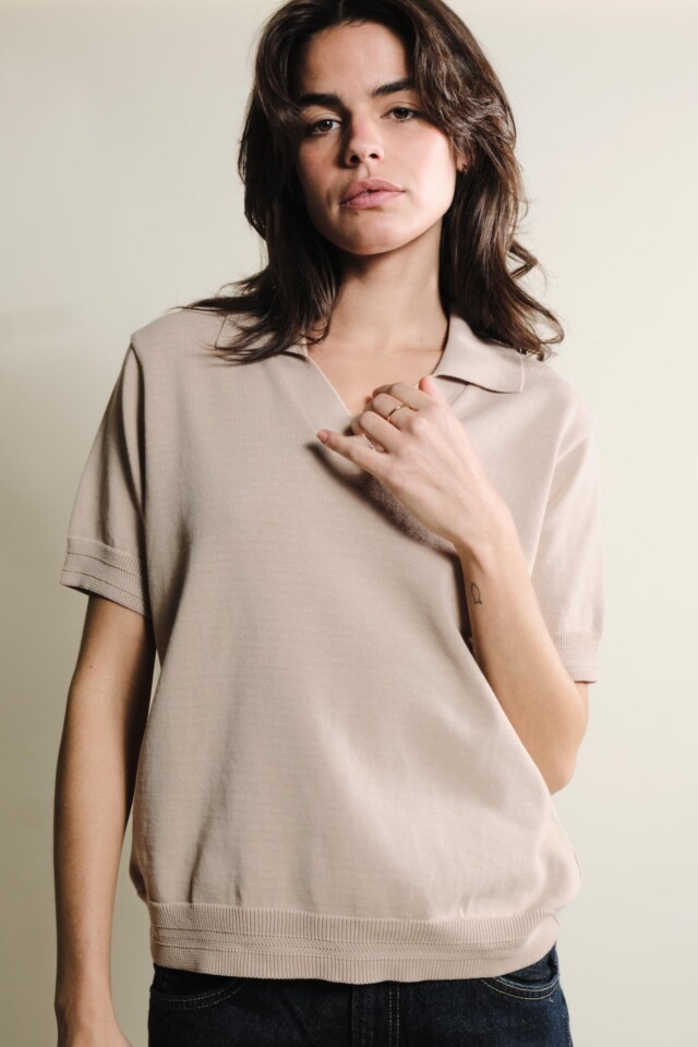 Tricots Jean Marc - Polo Loucine - Beige