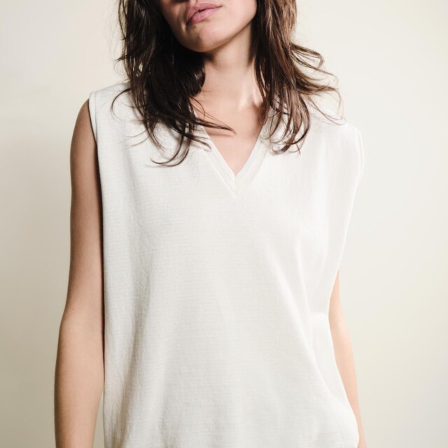 Tricots Jean Marc - Débardeur Loucine - Écru