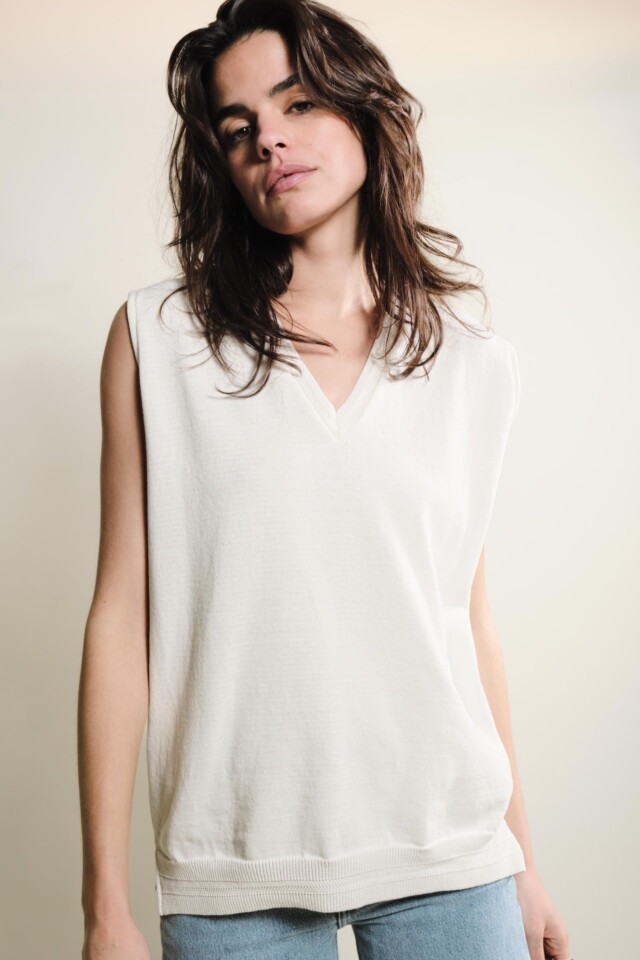 Tricots Jean Marc - Débardeur Loucine - Écru