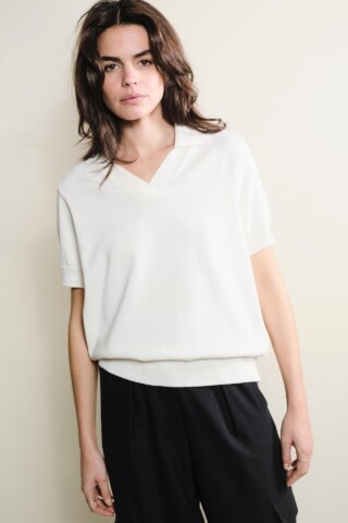 Tricots Jean Marc - Loucine Polo – Écru