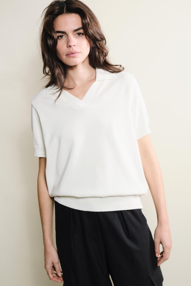 Tricots Jean Marc - Polo Loucine – Écru