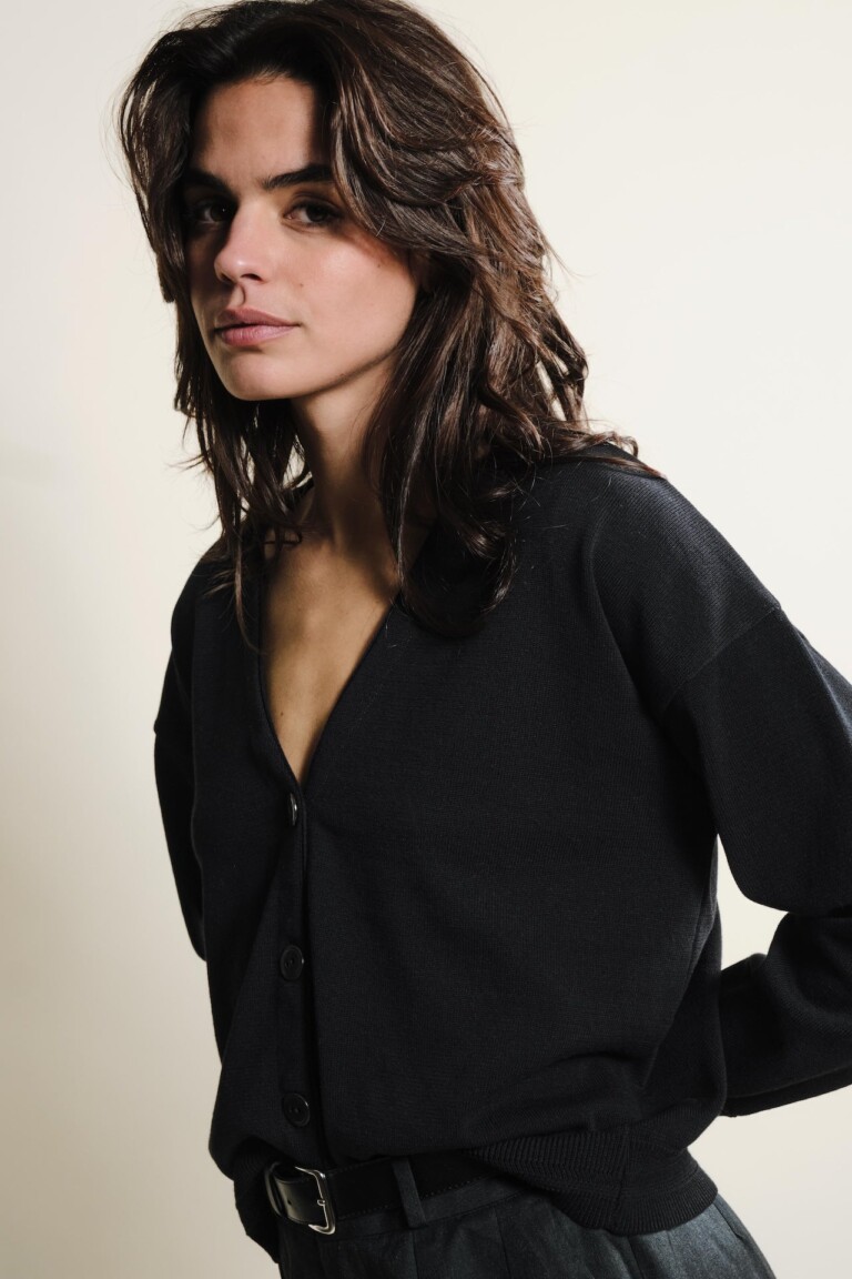 Tricots Jean Marc - Loucine Cardigan - Noir – L