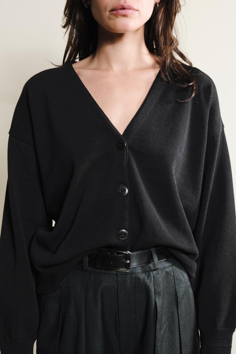 Tricots Jean Marc - Loucine Cardigan - Noir – L
