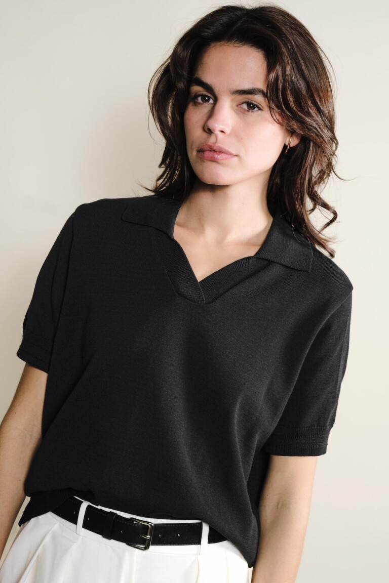 Tricots Jean Marc - Loucine Polo - Noir – L