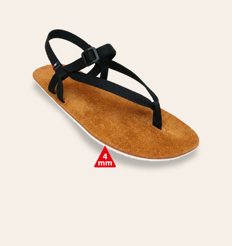 TONG 1 1 Couleur Tong - Sandales Cuir PIED NU Marron – 46-47