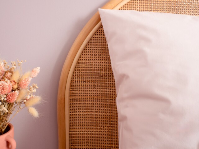 Dejorine - Taies d'oreiller X2 en Percale de coton - Rose poudré