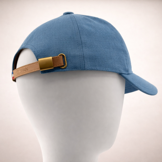 Headoniste - Casquette Lino bleu acier