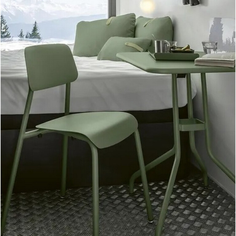 FERMOB - Table à manger FERMOB Pétale 60x70cm en métal - 26 coloris