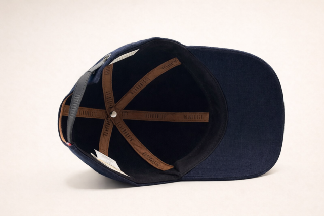 Headoniste - Casquette Lino bleu noir