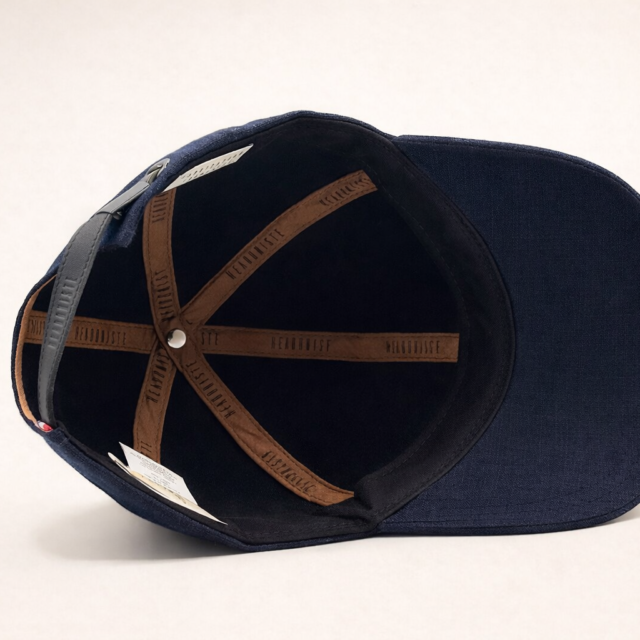 Headoniste - Casquette Lino bleu noir