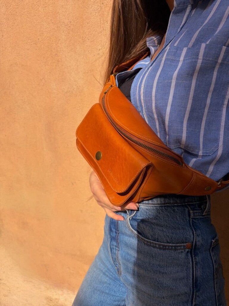 Maison Rottier - Maroquinerie fabriquée en France - Banane Cuir Marron