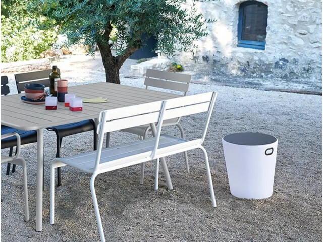 FERMOB - Banc avec dossier FERMOB Luxembourg 2-3 places en métal - 26 coloris