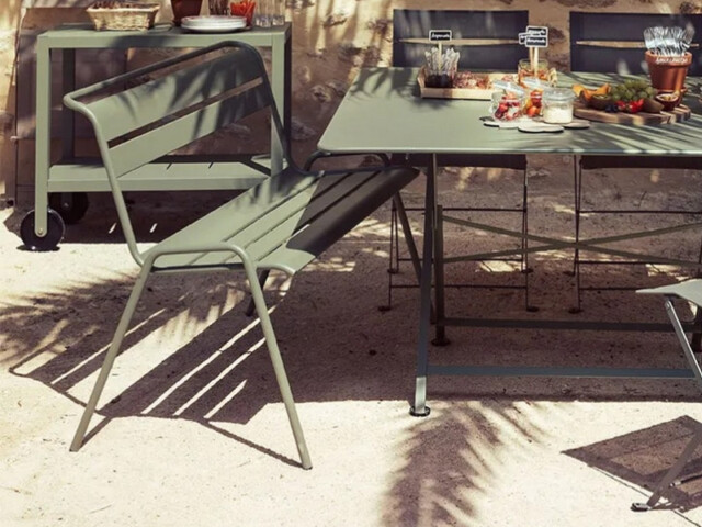 FERMOB - Banc avec dossier FERMOB Monceau 2-3 places en métal - 13 coloris