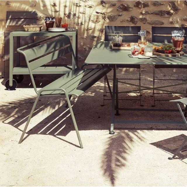 Fermob - Banc avec dossier FERMOB Monceau 2-3 places en métal – 13 coloris