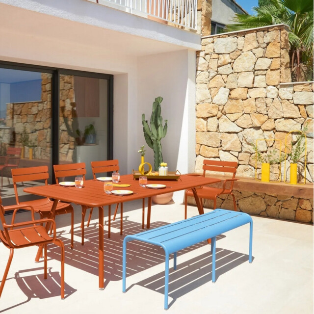 Fermob - Banc FERMOB Luxembourg 3-4 places en métal – 26 coloris