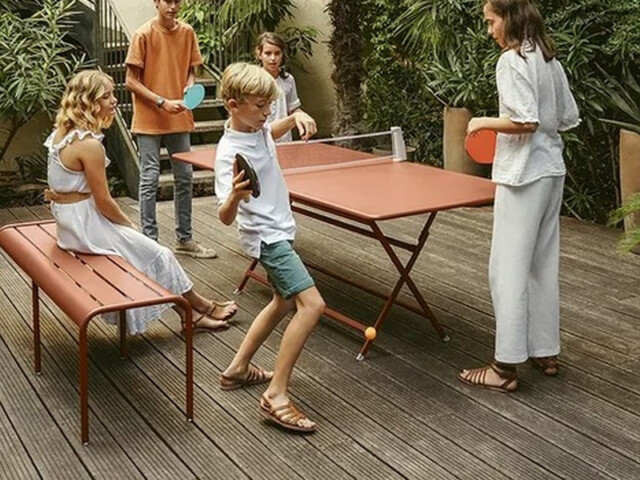 FERMOB - Banc FERMOB Monceau 3-4 places en métal - 13 coloris