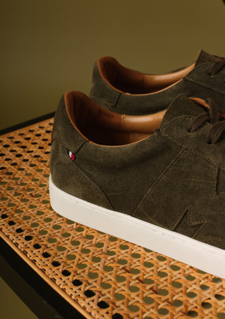 Montlimart - BASKETS VALEUR VELOURS KAKI