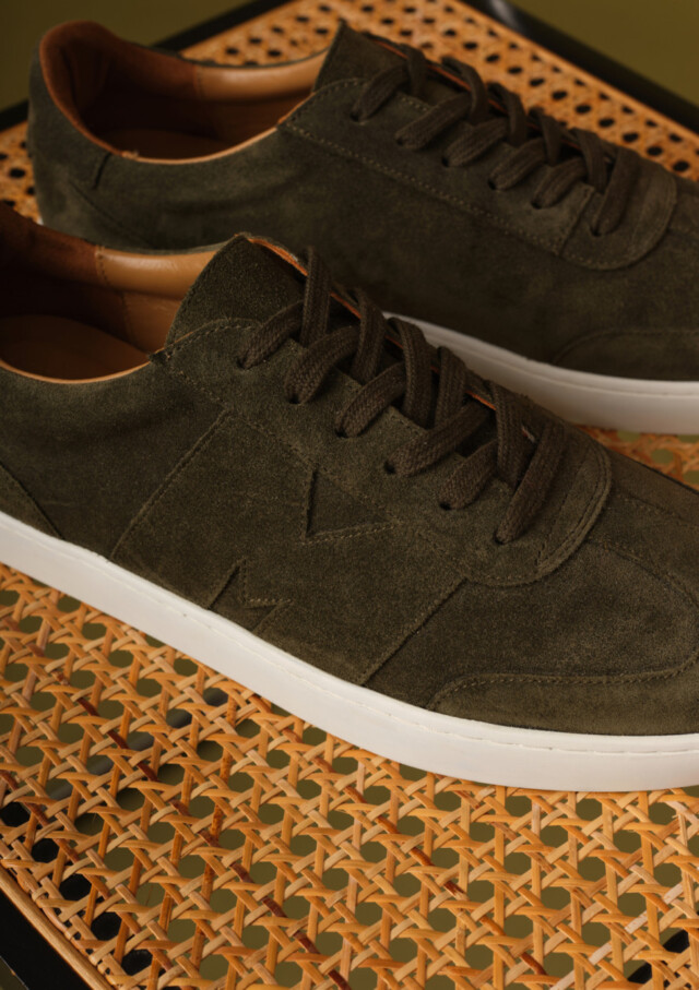 Montlimart - Baskets Valeur Velours Kaki