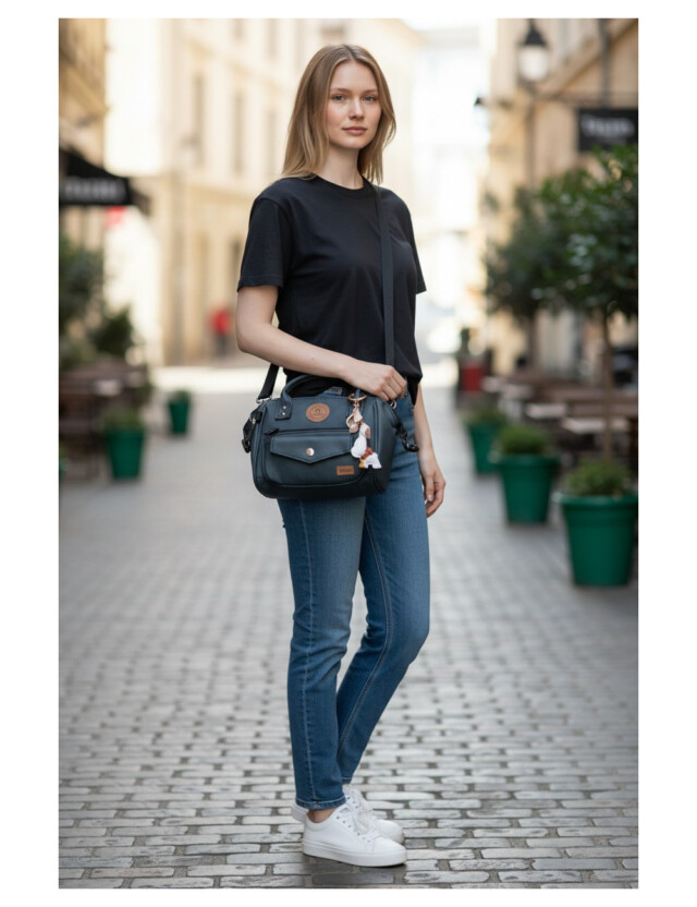 L’atelier de Patricia - Bijoux porte clés sac – animaux Couleurs noir – marron