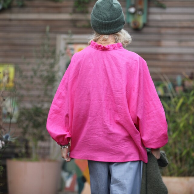 Quintessence - Blouse Miléna - lin fushia