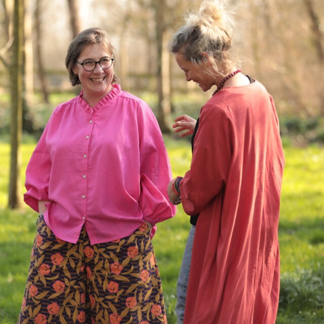 Quintessence - Blouse Miléna - lin fushia