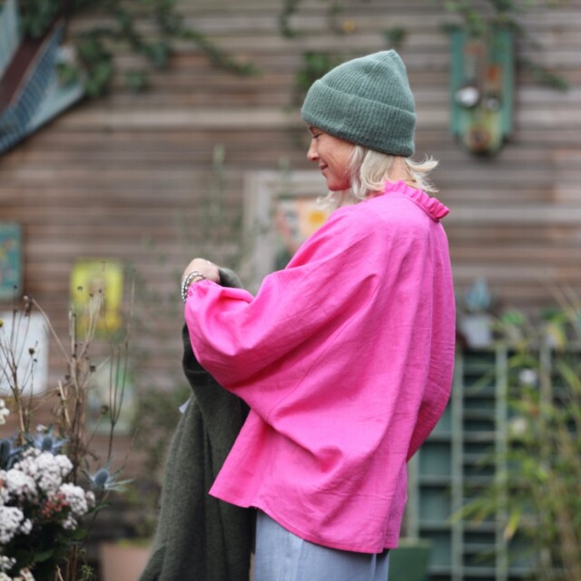 Quintessence - Blouse Miléna - lin fushia