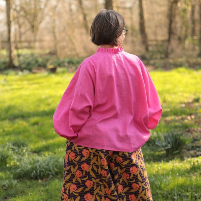 Quintessence - Blouse Miléna - lin fushia